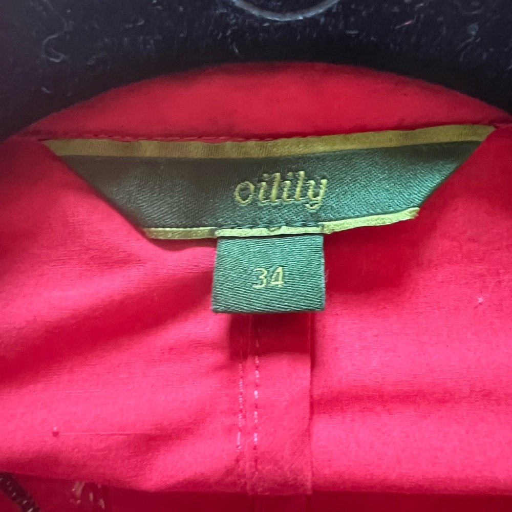 Oilily Red Embroidered Wrap Top with Multicolor Floral Accents - Picture 8 of 8